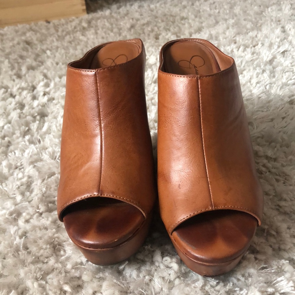 Jessica Simpson Peep-Toe Clogs